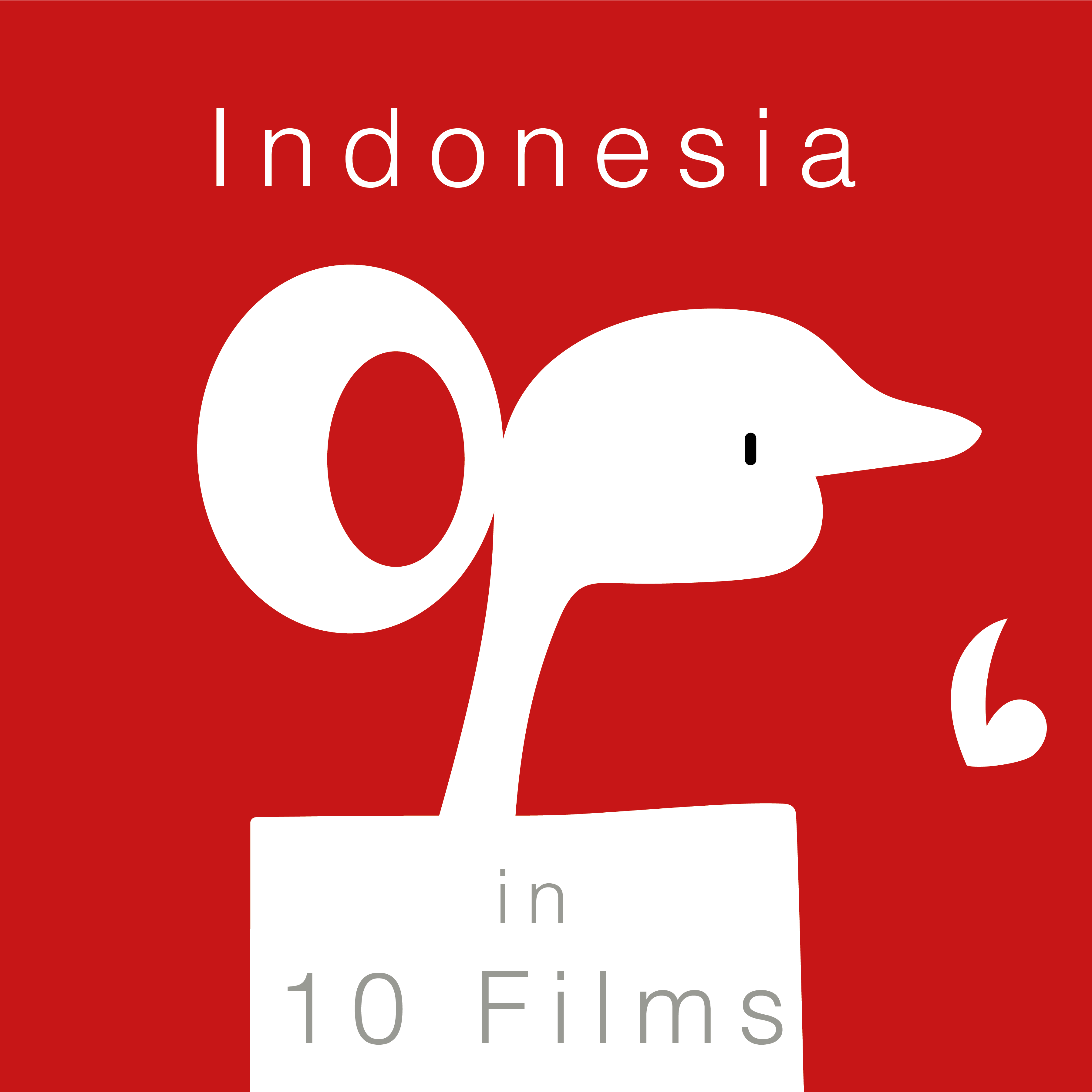 Image represents logo for "Indonesia in 10 Films" podcast