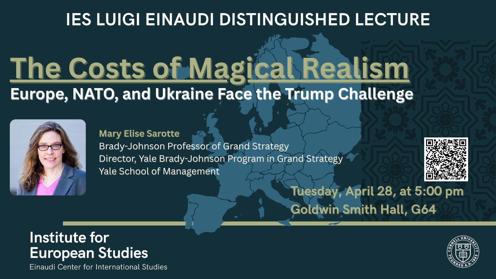  IES Luigi Einaudi Distinguished Lecture: The Costs of Magical Realism: Europe, NATO, and Ukraine Face the Trump Challenge