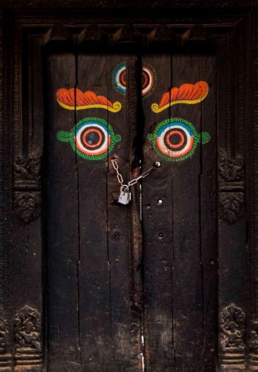 photo of a door in Kathmandu