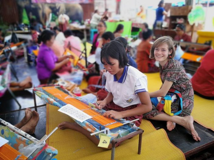Students working in classroom