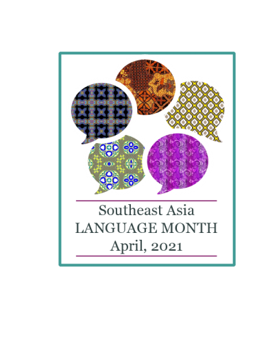 The logo of Southeast Asia Language Month, April 2021