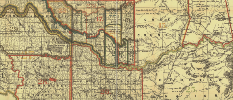 map of Native American tribal areas