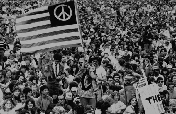 Nuclear Freeze March in Central Park, New York on June 12, 1982 (New York Daily News Archive via Getty Images)