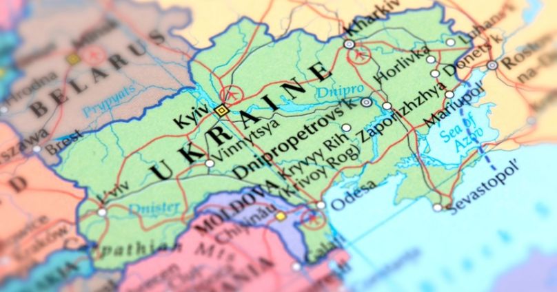 political map of Ukraine