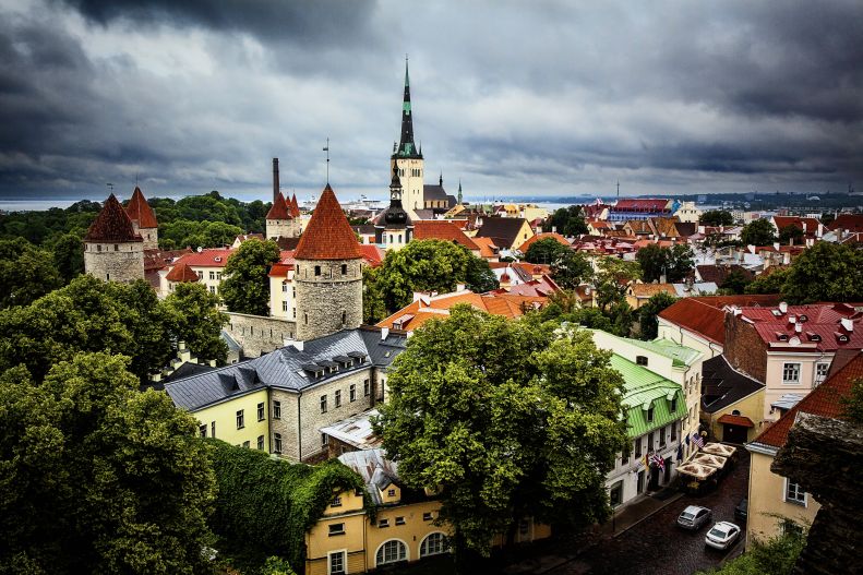 Tallin skyline in Estonia