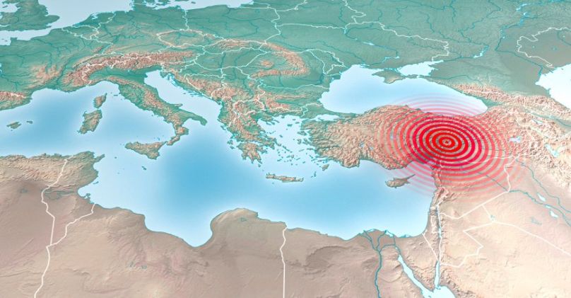 earthquake map Turkey Syria
