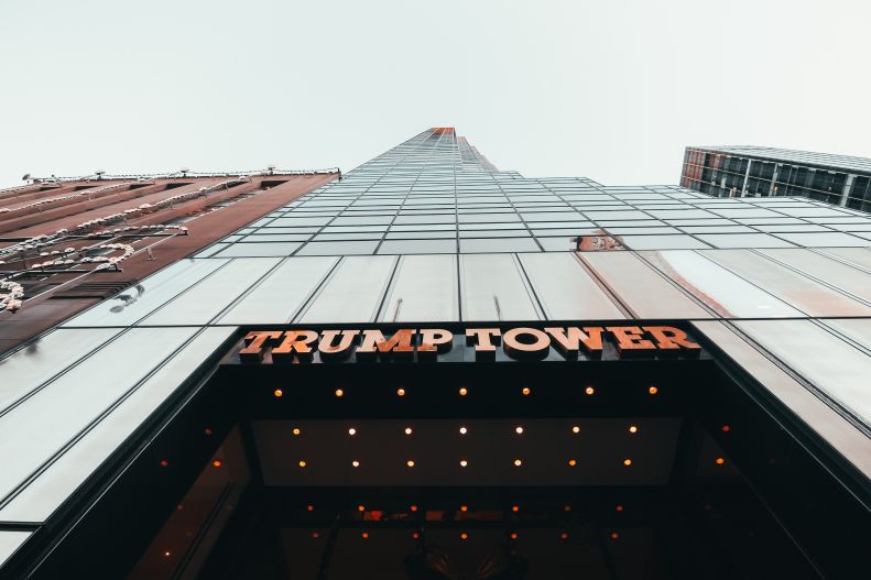 Looking up at Trump Tower in NYC