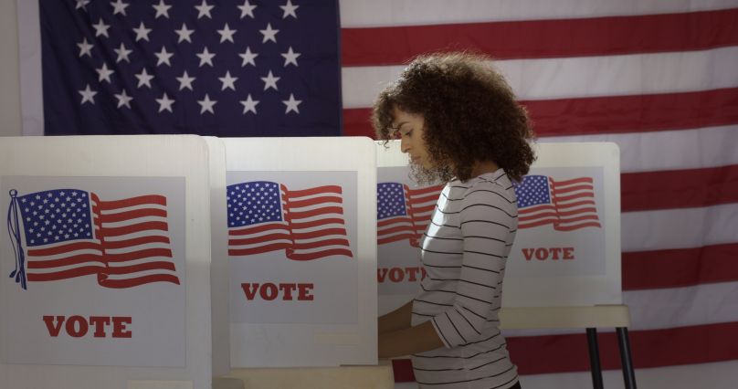 U.S. woman voting