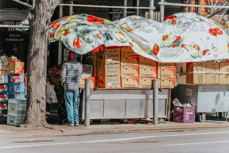 Street vendor selling fruit