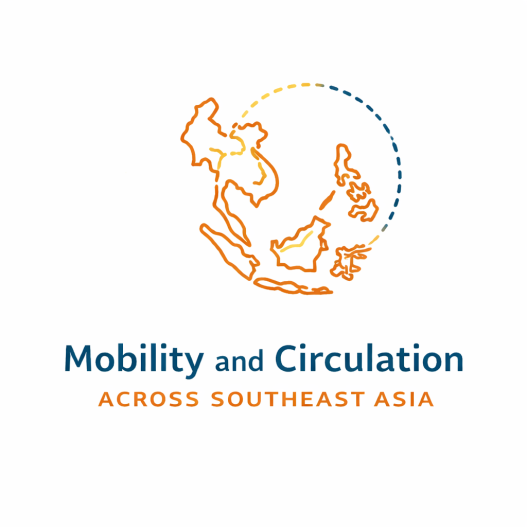 A stylized map of Southeast Asia, with the text "Mobility and Circulation across Southeast Asia"