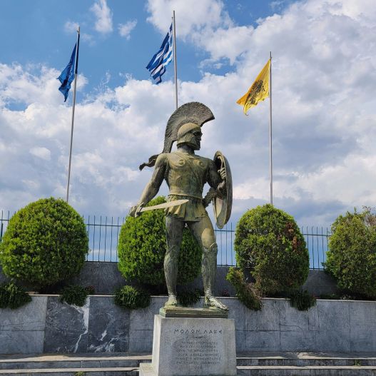 Leonidas statue in Sparta, Greece