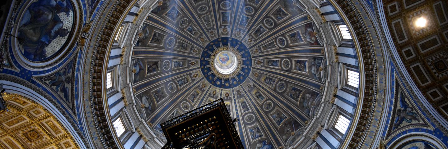 Cathedral ceiling dome in Rome 