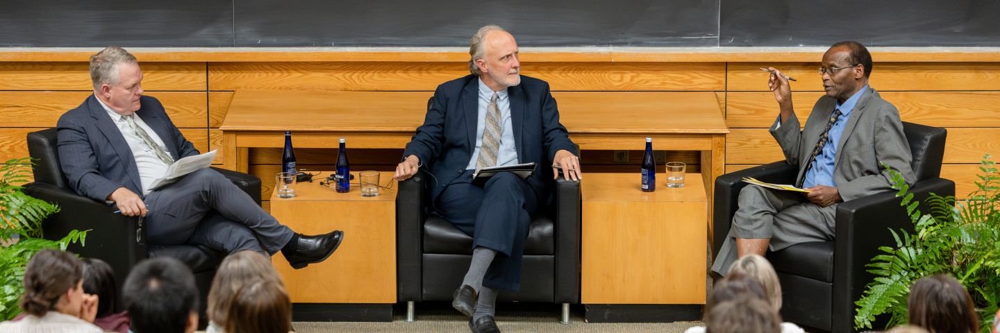 Muna Ndulo speaking at Lund debate 2025