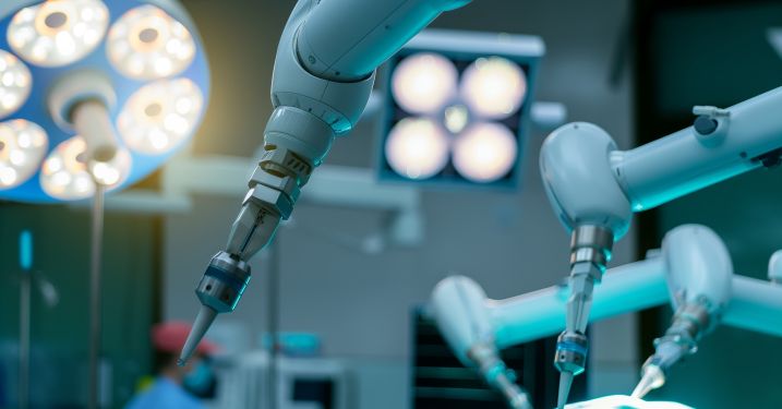 Robotic arms performing automated medical health care operation