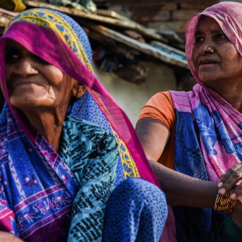 Woman and her mother-in-law in Ranipur, Madhya Pradesh, India, 2020