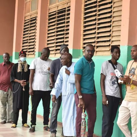 Citizens waiting to vote in Dakar, Senegal, during the parliamentary elections. Djibril Dia/Anadolu Agency via Getty Images