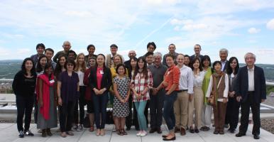 Outdoor group photo of participants in 2016 Future of Humanities workshop